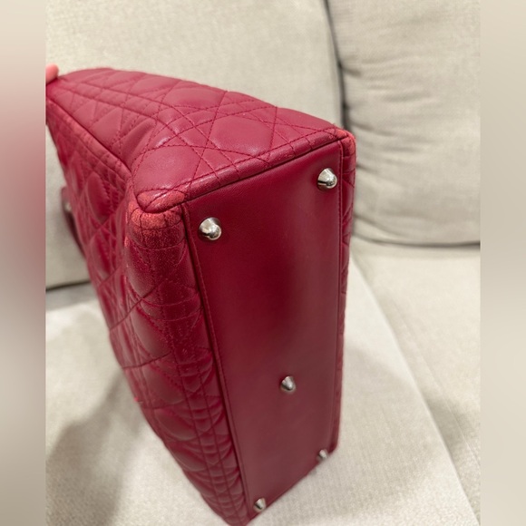Christian Dior Lady Dior Cannage Quilted Tote – Red - Picture 6 of 15